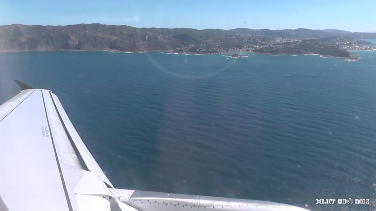 Air New Zealand A320-232 AKL-WLG with Turbulent Landing, Gate to Gate