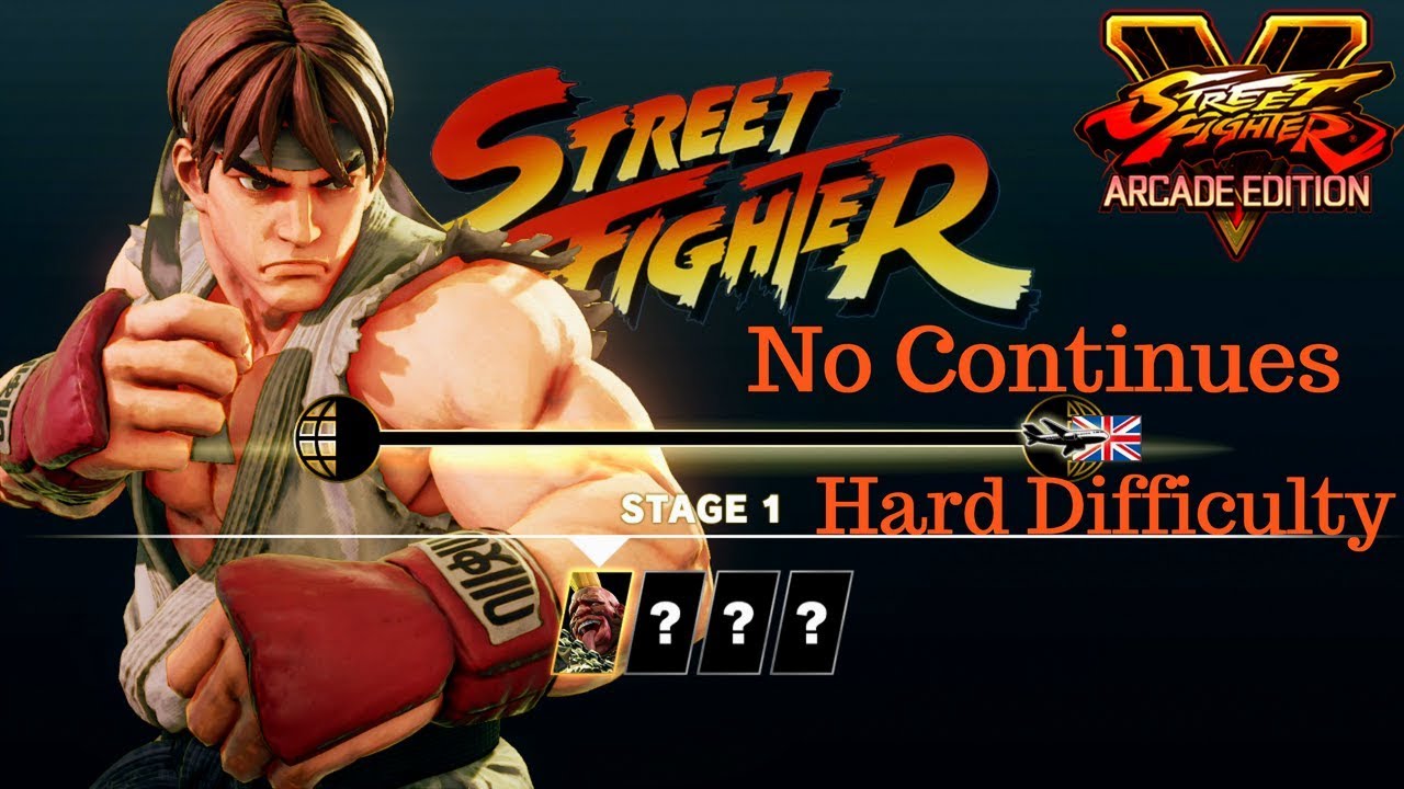 [SFV: AE] Street Fighter 1 Arcade Mode | Hard Difficulty