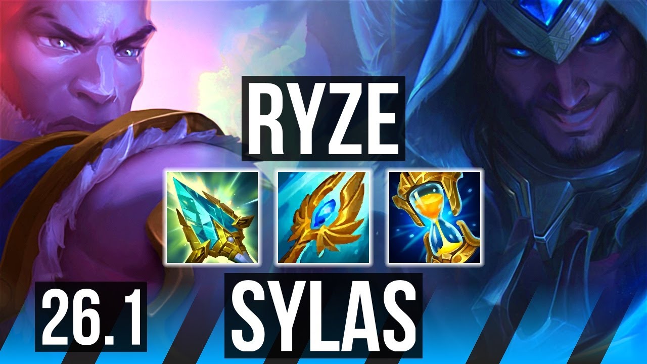 RYZE vs SYLAS (MID) | 7k gold comeback, 48K damage | KR Diamond | 26.1