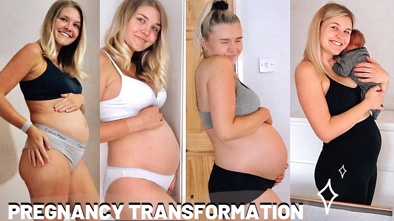 PREGNANCY TRANSFORMATION WEEK BY WEEK, Including 1 week postpartum | BABY BUMP GROWTH | HomeWithShan
