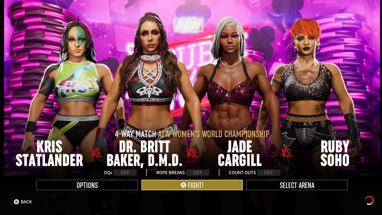 Jade Cargill vs Ruby SoHo vs Britt Baker D.M.D. Vs Kris Statlander for the AEW Women&rsquo;s Championship 