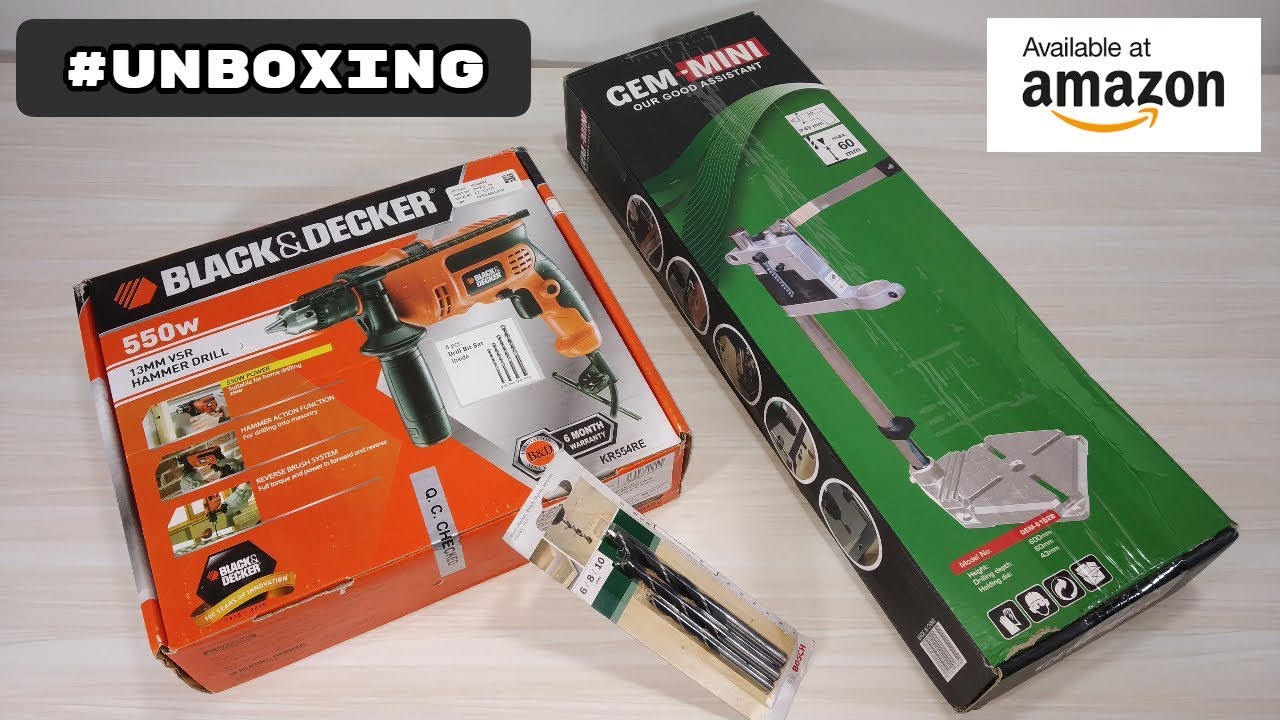 Unboxing - Drill Machine , Drill Stand , Bosch Drill Bit Set | Best Hammer Drill Machine