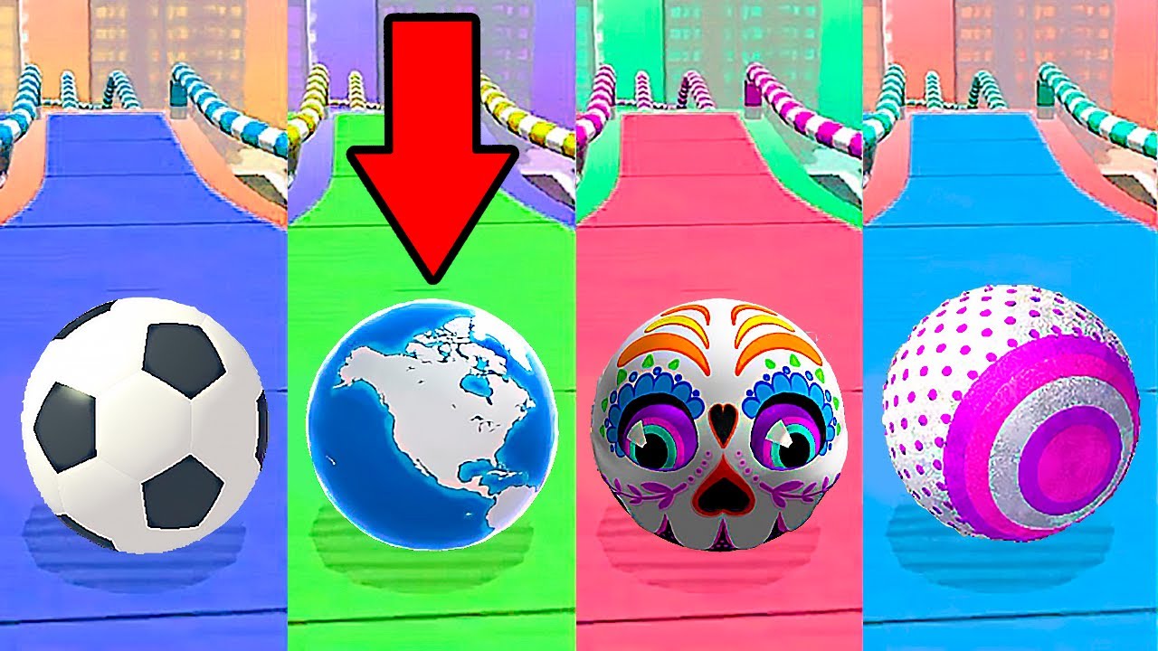 Going Ball vs Circus Ball vs Rollance vs Action Ball - The Ball That Falls Last Wins! Race-822