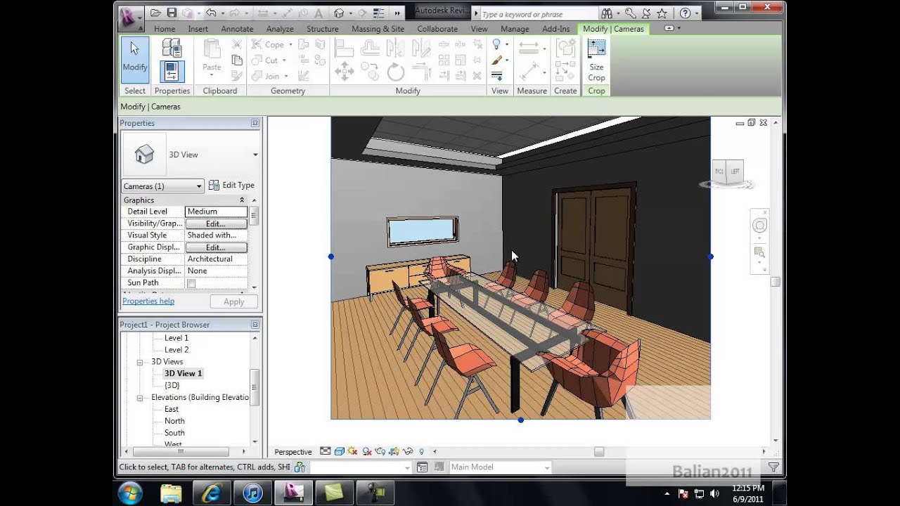 Revit Boardroom Drop Ceiling and Lighting Design