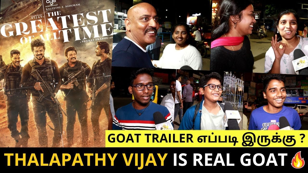 Thalapathy Vijay is Real Goat🔥 | The Goat Trailer Public Review | The Goat Trailer Public Reaction