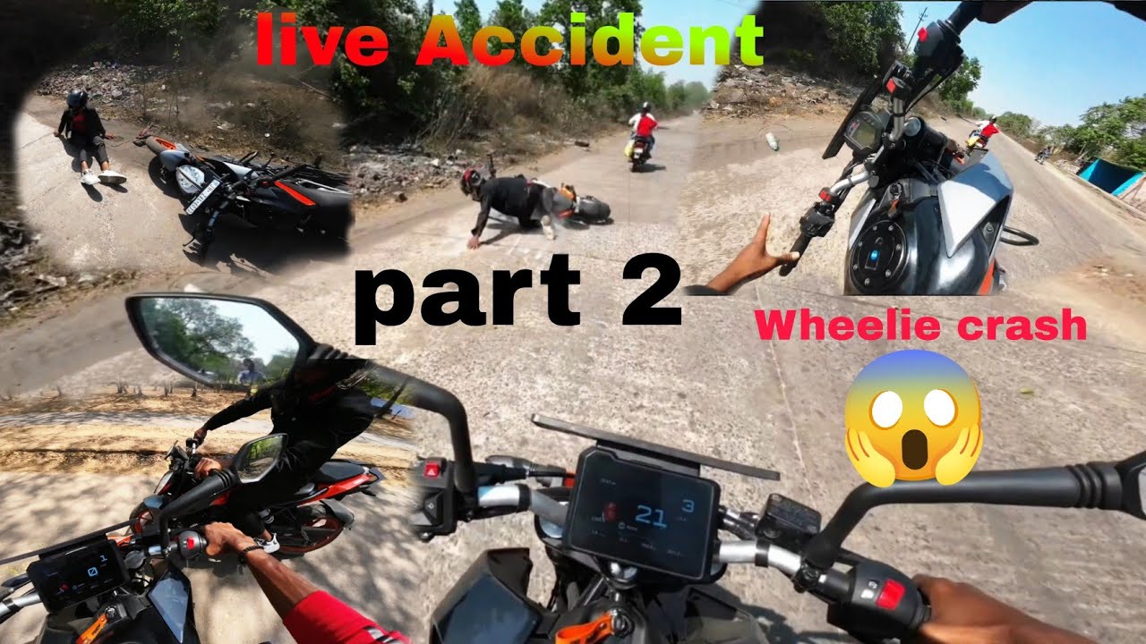 Wheelie crash on Duke 200||Live Accident||Ayaan Rizwan Khan #automobile #motovlog #youtube #trending