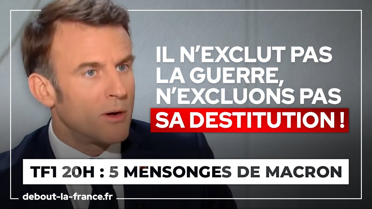 Macron veut la guerre : n'excluons pas de le destituer ! Nicolas Dupont-Aignan