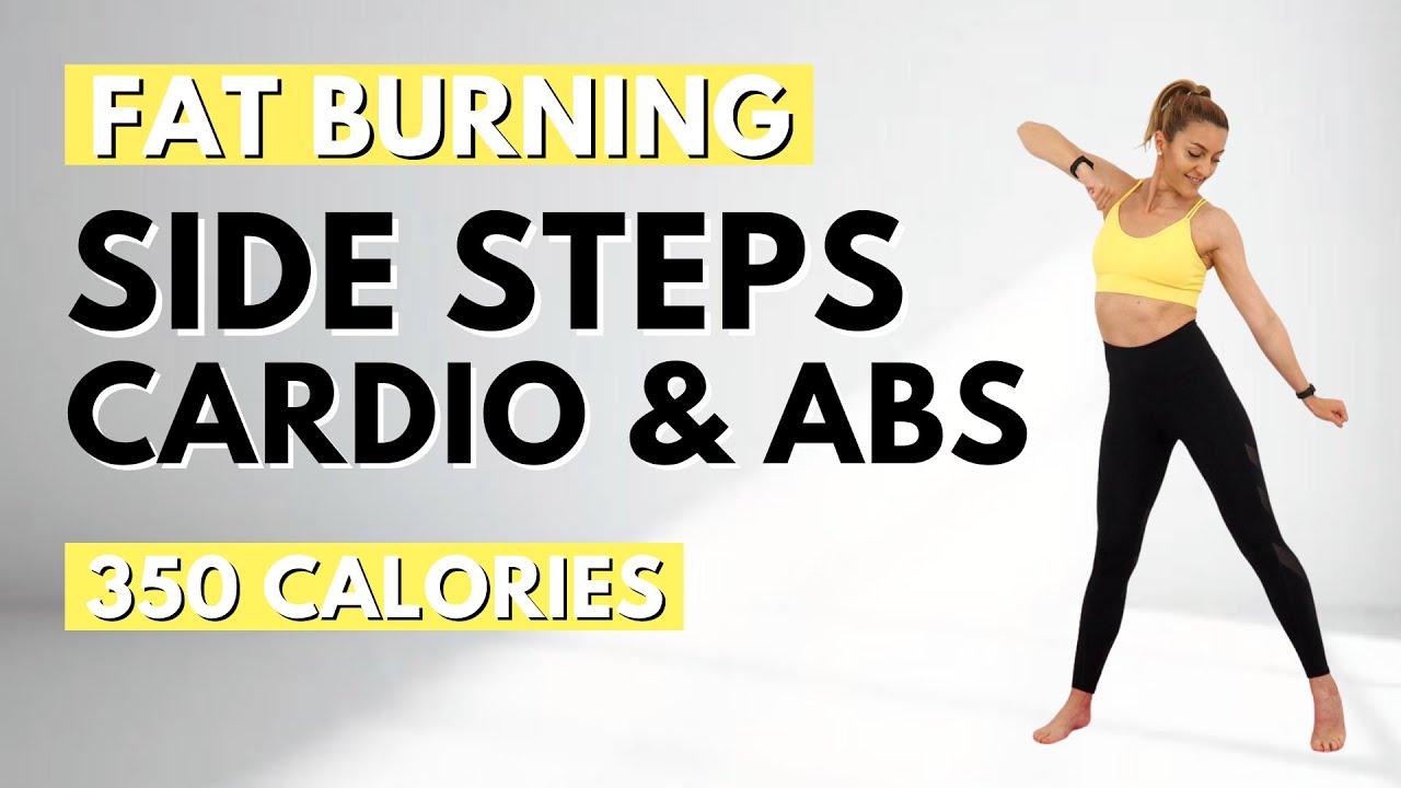 🔥SIDE STEPS CARDIO & ABS🔥KNEE FRIENDLY WORKOUT for a SLIMMER WAISTLINE🔥NO SQUATS🔥NO LUNGES🔥