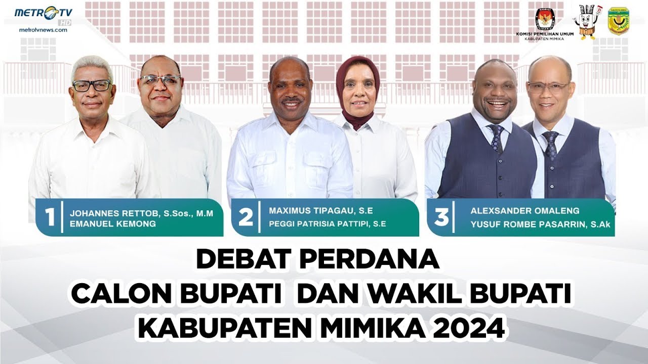 [FULL] DEBAT PERDANA CALON BUPATI DAN WAKIL BUPATI KABUPATEN MIMIKA 2024