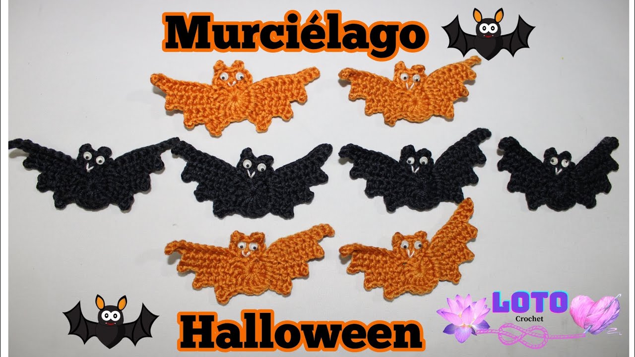 Murciélago tejido a crochet/ Crochet Bat/Murciélago para Halloween a crochet/Fácil/ Principiantes.