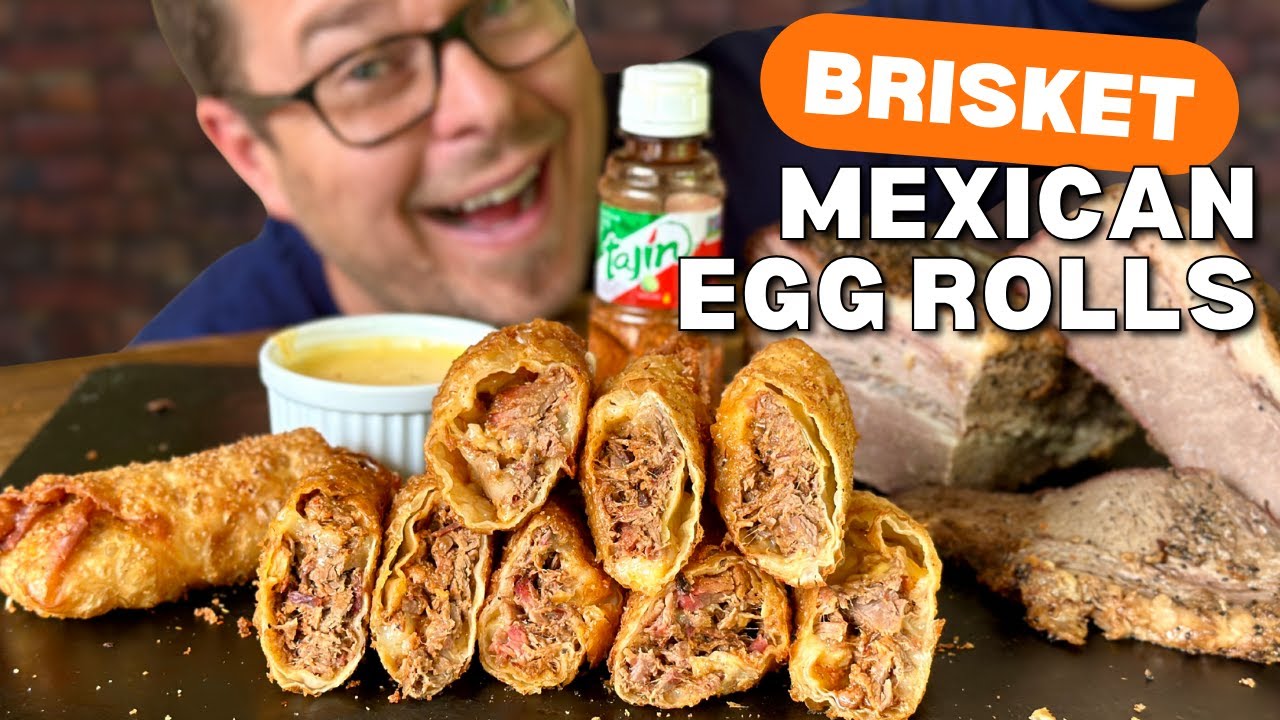 BBQ, Asian, and Mexican in ONE - Smoked Brisket Egg Rolls - Crazy but DANG GOOD!