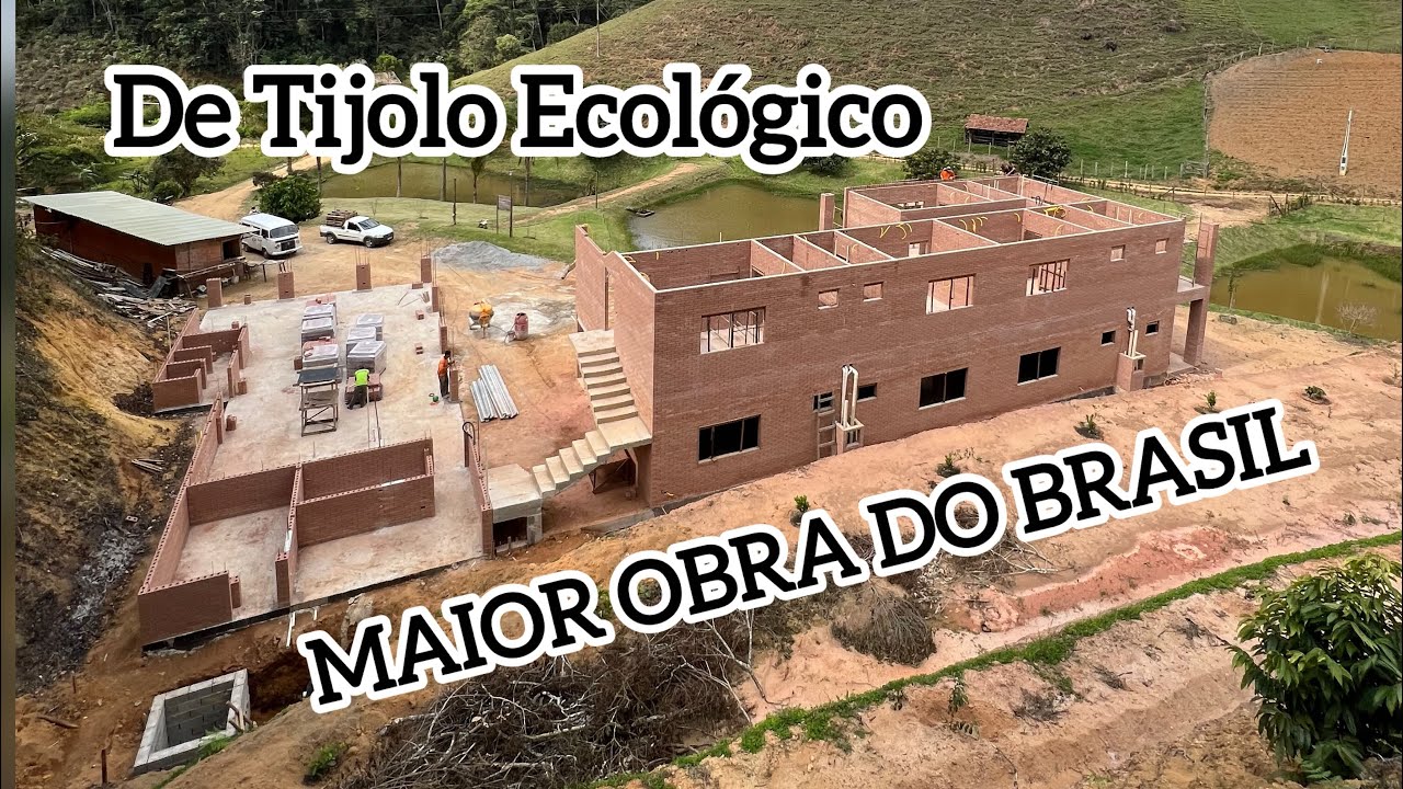 Tijolo ecologico - vídeo 06 da série - MAIOR OBRA DO BRASIL Alto Padrão - continuação das paredes