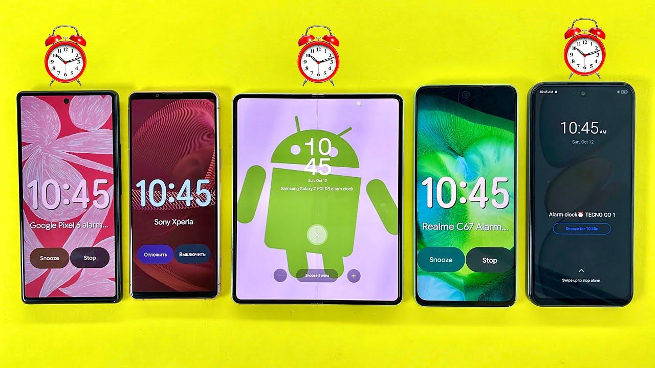 Alarm Clock + Incoming Outgoing Call Social Networking WhatsApp & Skred on Samsung,Pixel,Sony,TECNO 