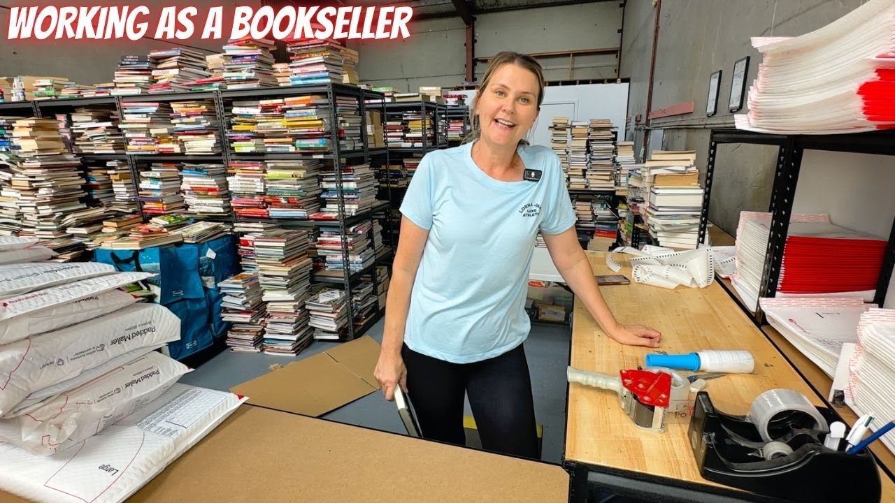 Working in my book shop - packing orders, taking photos & making money