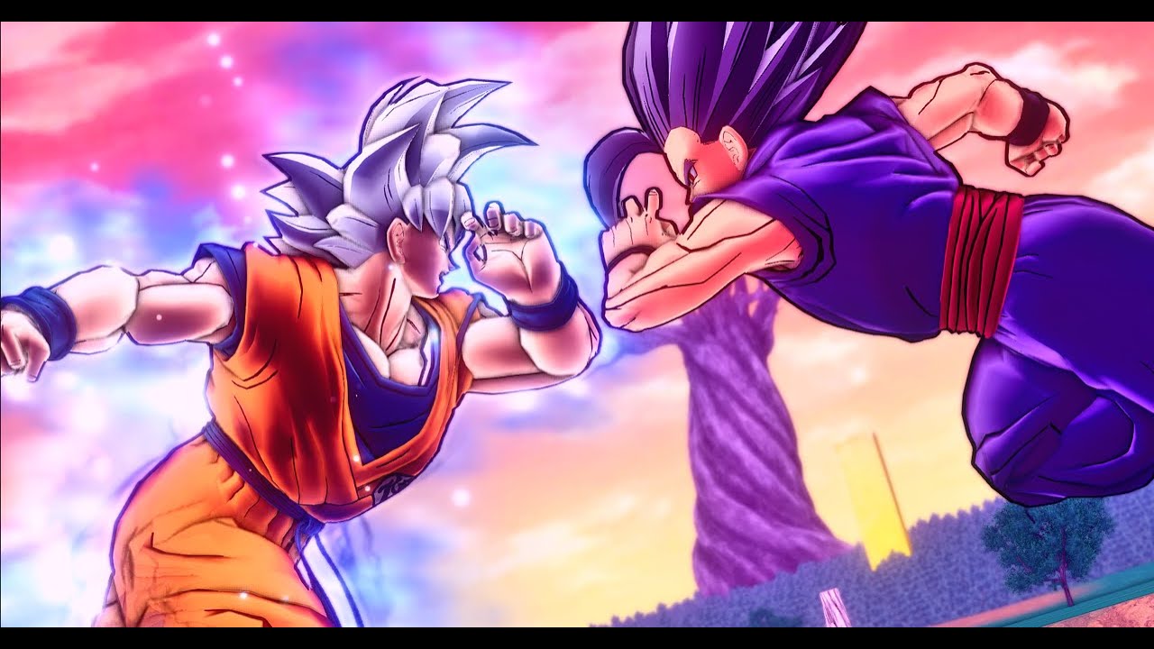 Mui Goku vs. Beast Gohan (Japanese Dub)