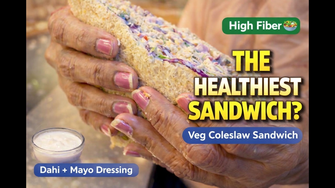 The Healthiest Veg Coleslaw Sandwich | Easy Healthy Sandwich Recipe