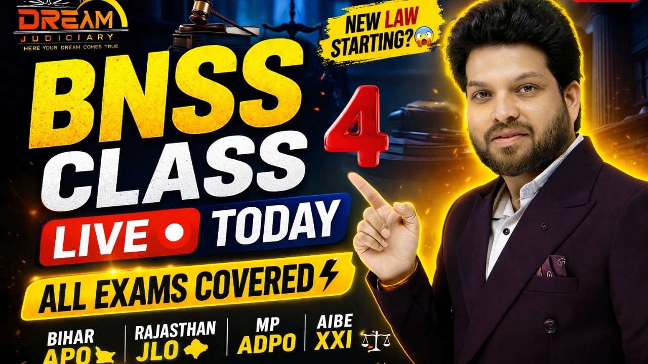 BNSS Class 4 | Bihar APO + Rajasthan JLO 2026 | Free Batch Start 🚀 |Dream Judiciary Classes