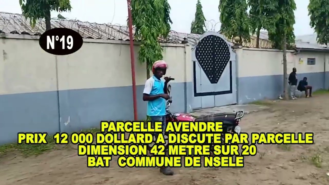 N° 19 BAT Vente 2 parcelle 42/20 mètre 12 000 x 2 commune de Nsele
