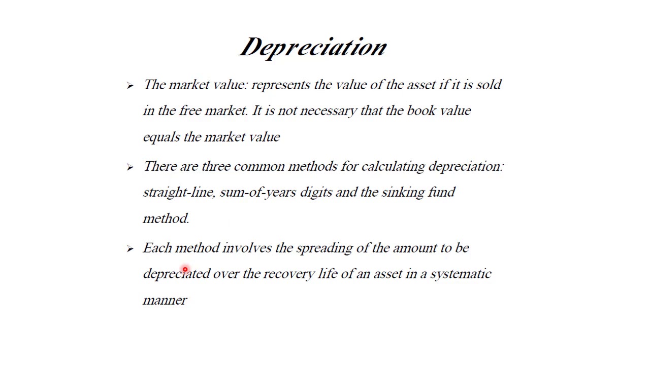 Engineering Economy - Depreciation  (part 1)