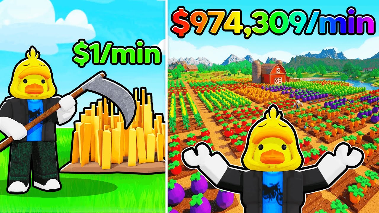 I Went from Broke to RICH Farmer in Roblox Farm It!