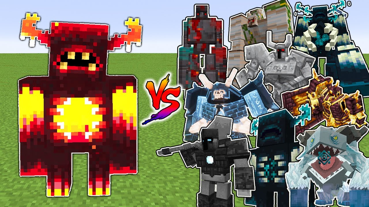 INFERNAL WARDEN vs All Minecraft Bosses - Minecraft Mob Battle