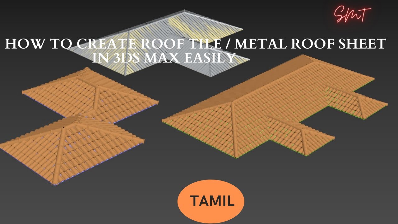 Smart Roof Tiles | Metal Roof Sheets | 3ds Max | Tamil | SMT | AvizStudio Tools
