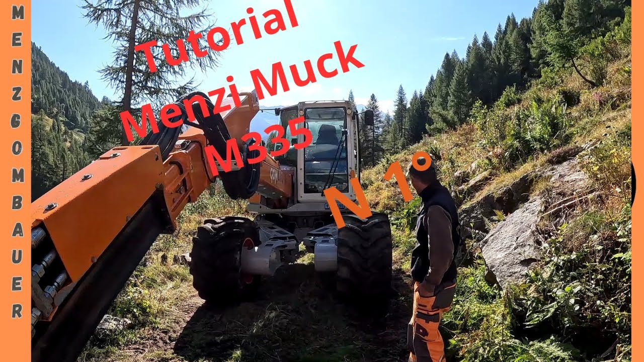 how to drive  Menzi Muck  spider excavator Tutorial 1 Ragno escavatore Schreitbagger