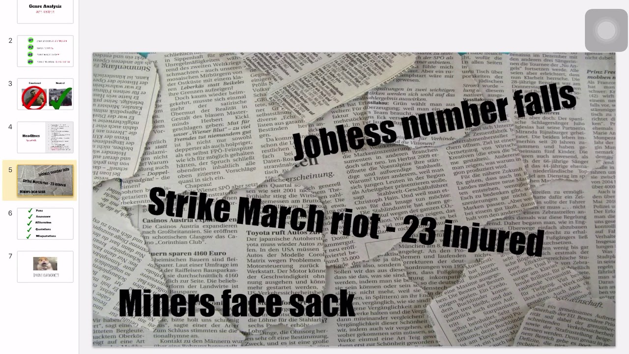 Lesson 34: Genre Analysis for News Reports - Year 10 - IGCSE