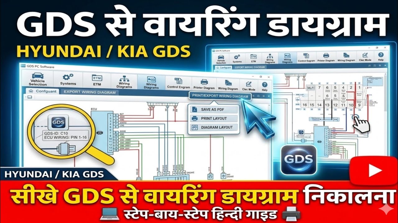 GDS/KDS se wiring diagram kaise nikale #circuit
