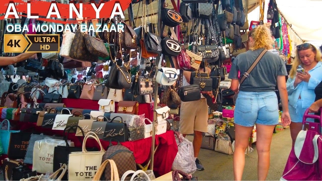 TURKISH BAZAAR IN ALANYA OBA 2025 JULY I ALANYA FAKE MARKET I ALANYA ANTALYA TURKEY TRAVEL 4K