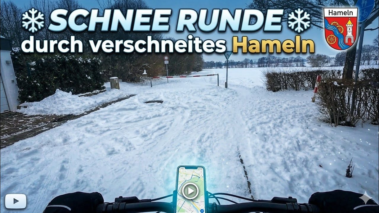 Schnee Runde durch hameln