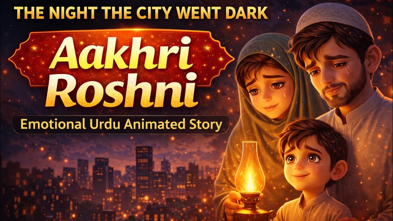 When The Whole City Went Dark | Aakhri Roshni | Heart Touching Urdu Animated Story