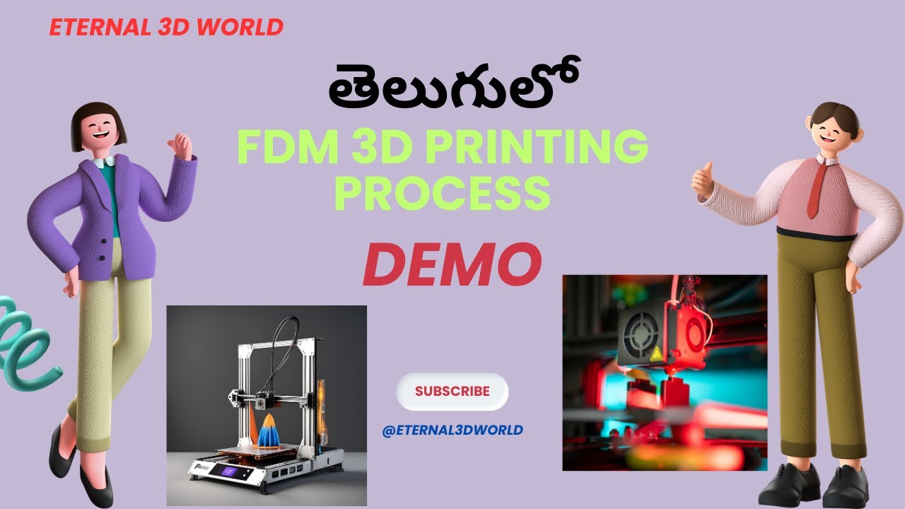 Demo about FDM 3D Printer/3D Printing Process Explained in Telugu/Detailed Information about FDM