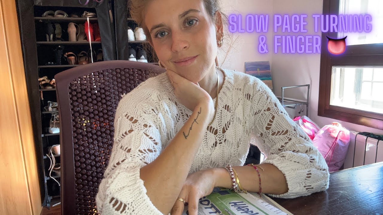 ASMR | more than 45 min of Slow Page Turning and Finger 👅🤤| No Talking |