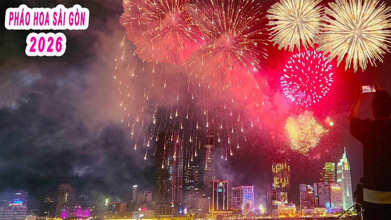 Bắn pháo hoa cực đẹp giao thừa 2026 | Sài Gòn 2026