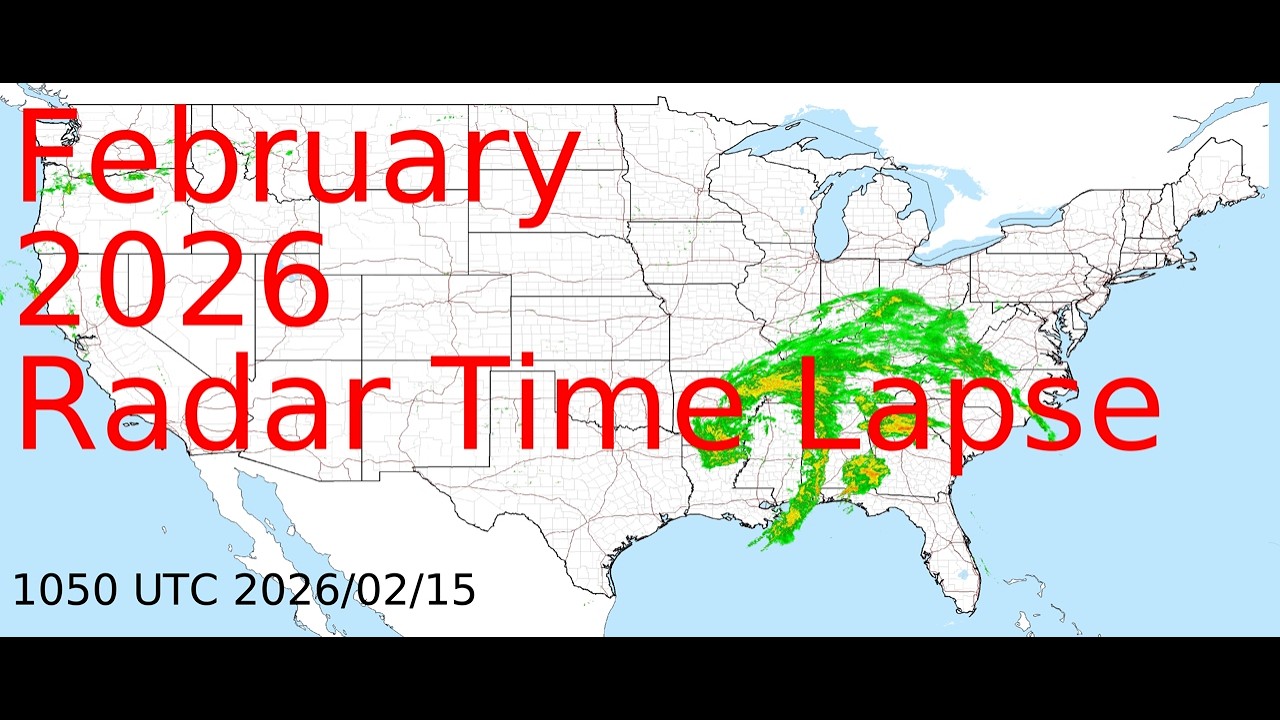 February 2026 US Weather Radar Time Lapse Animation