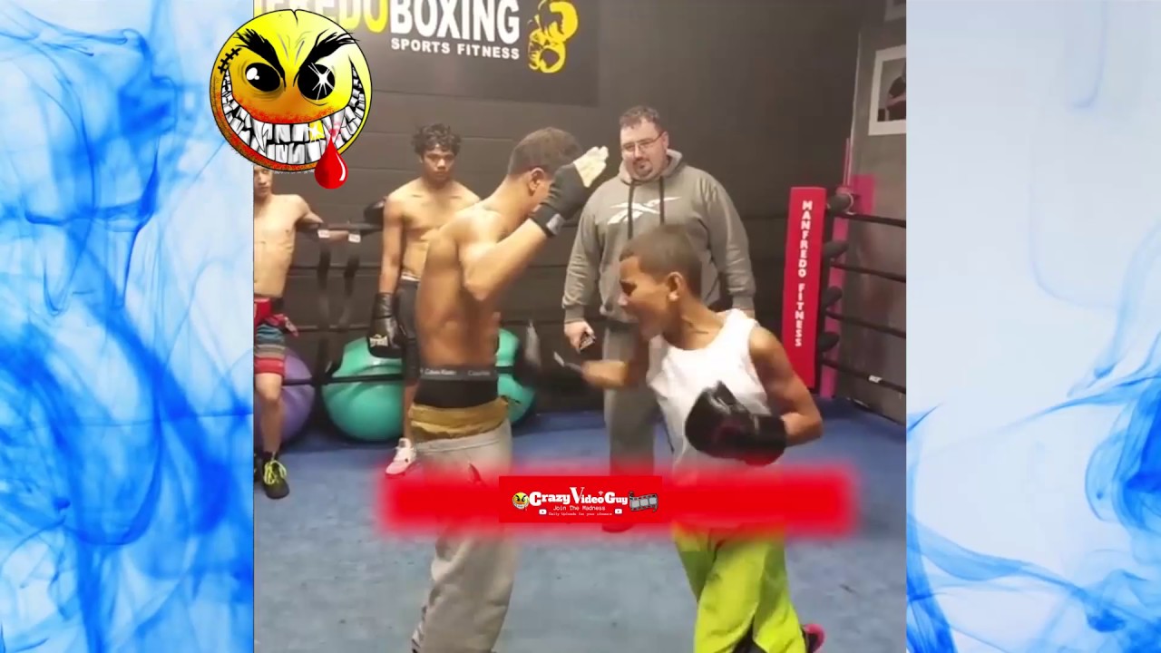 10-Year-Old Boxing Prodigy 'Lil Mario' Test His Punching Power On Older Teens At His Gym