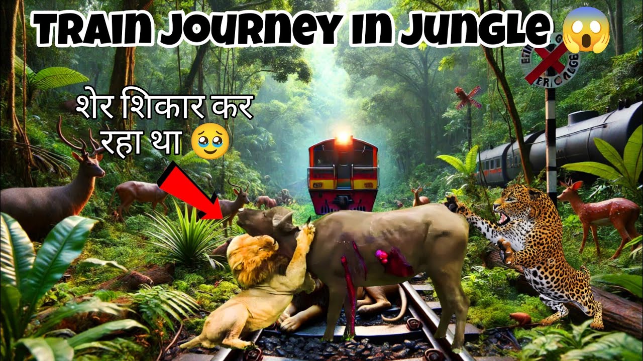 Sasan Gir Jungle Train 🚆 Journey | Train vs Lion 🦁