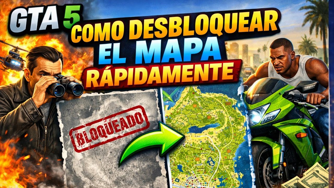 🗺️ CÓMO DESBLOQUEAR el MAPA RÁPIDAMENTE en GTA 5