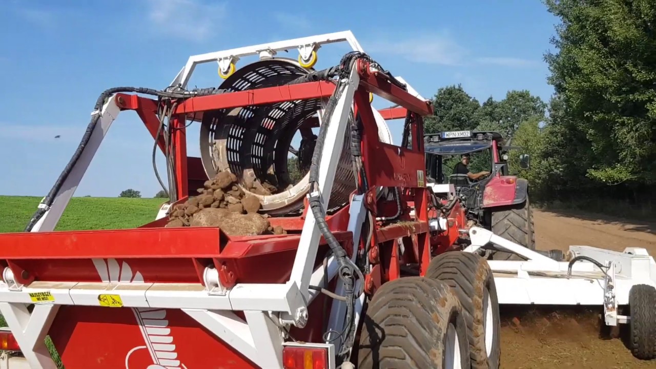 Maszyna do zbierania kamieni Husarya SCS-100 robi konkretną robot :)