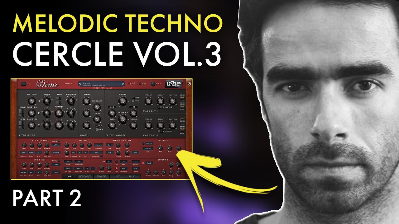 PART 2: How to WRITE a MELODIC TECHNO Track Idea from SCRATCH | DIVA Presets + Midis