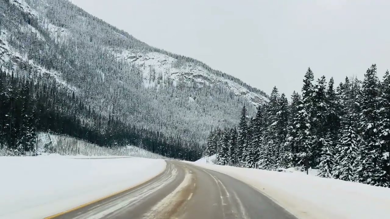 Scenic drive in Banff, Alberta, Canada 
