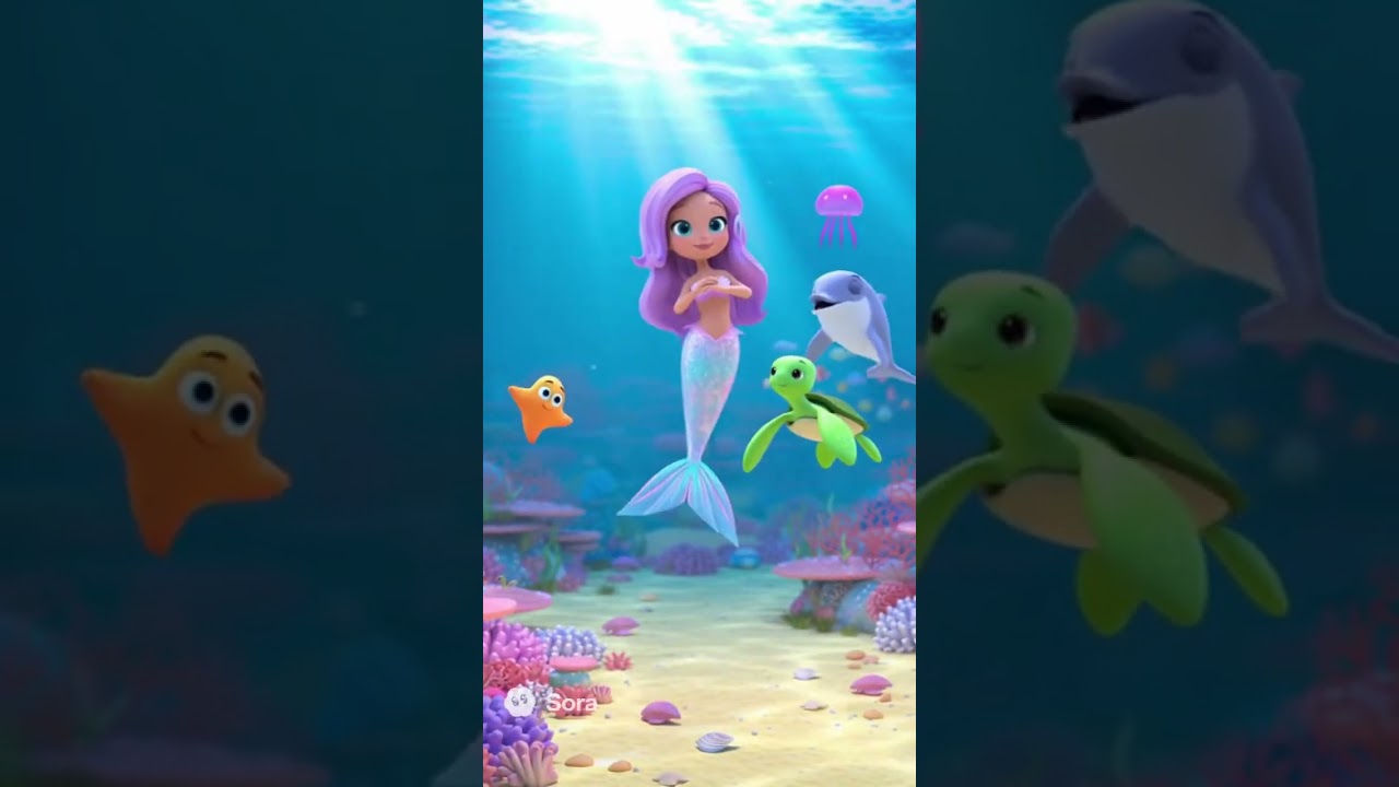 Magical Mermaid Adventure 🧜&zwj;♀️ | Learn About Ocean Animals | Kids Educational Cartoon