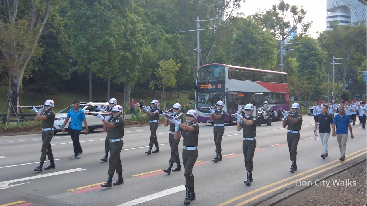 [4K] Changing of Guards at the Istana, office of the President of Singapore on 7 Apr 2024