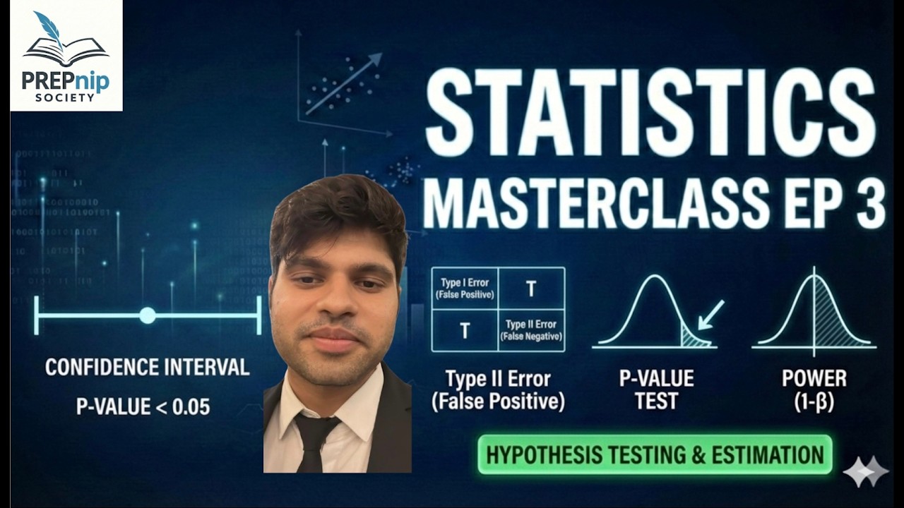 Hypothesis Testing, P-Values & Confidence Intervals | Statistics Masterclass Ep 3
