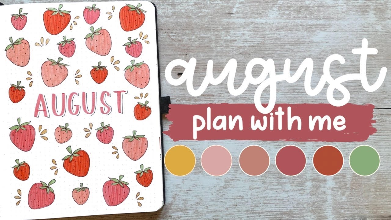 August 2021 Bullet Journal Setup 🍓 | Plan With Me | BUJOANDCOOKIES