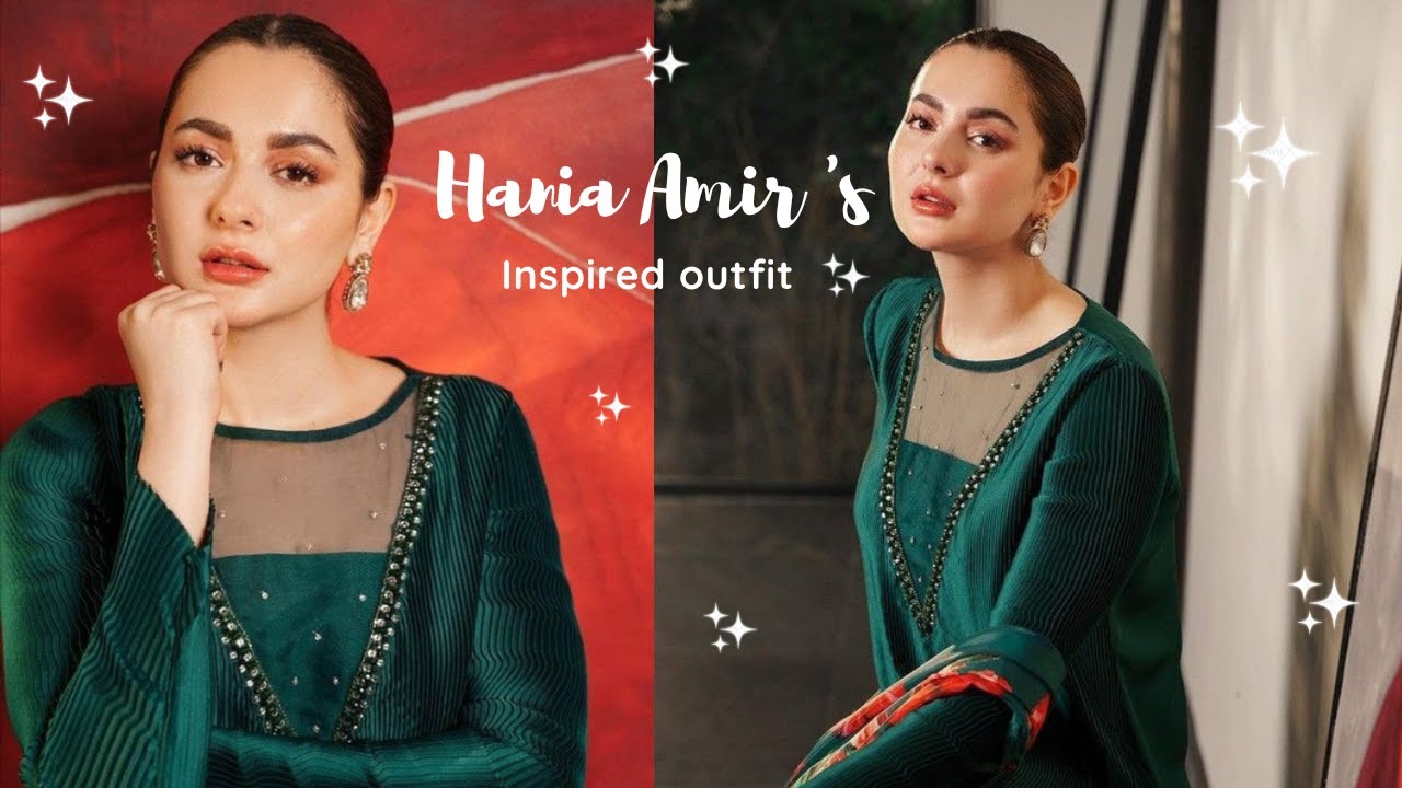 Most trending hania Amir's inspired outfit neck design ✨ trending pakistani neck patch work