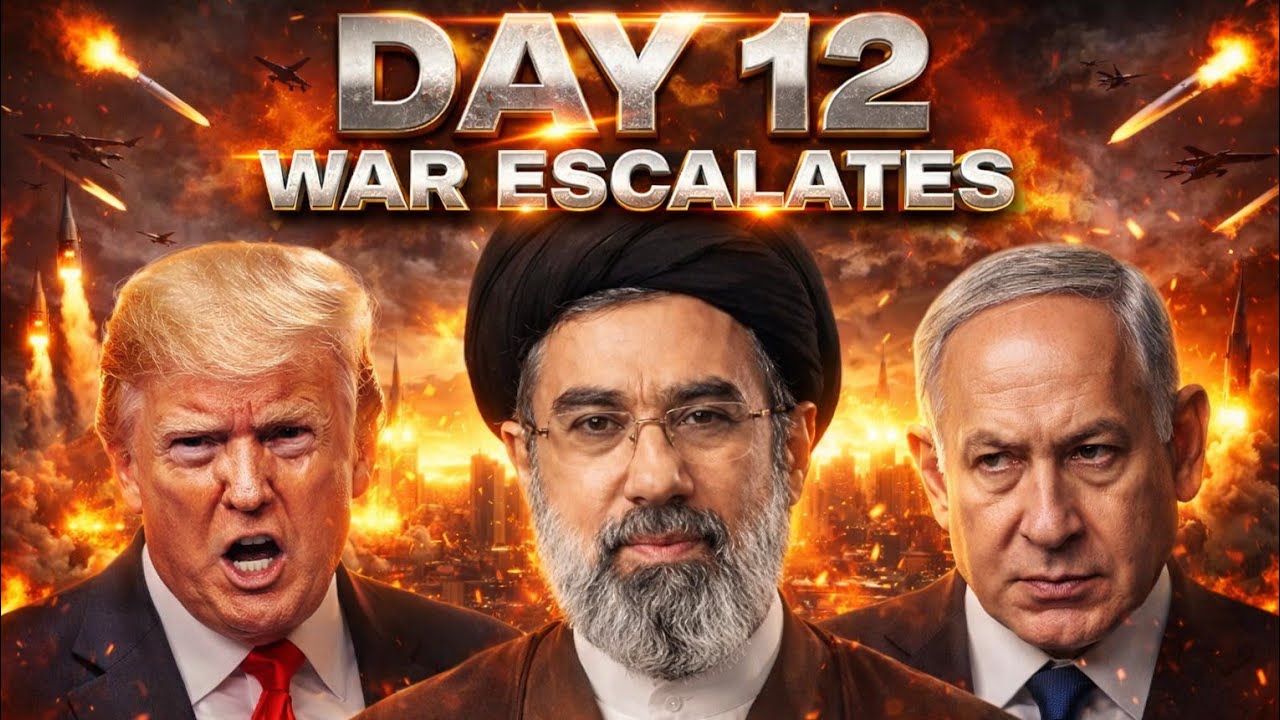 Iran Israel America Jang Day 12: Iran Ka Sabse Bada Missile Hamla, Tel Aviv Aur US Bases Hila Diye 