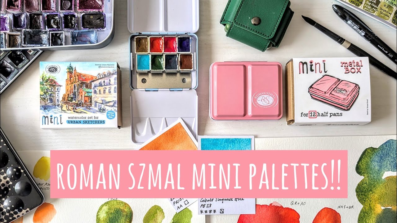 Love At First Sight! Roman Szmal's Mini Urban Sketchers Travel Watercolour Palette: Colour Mixing
