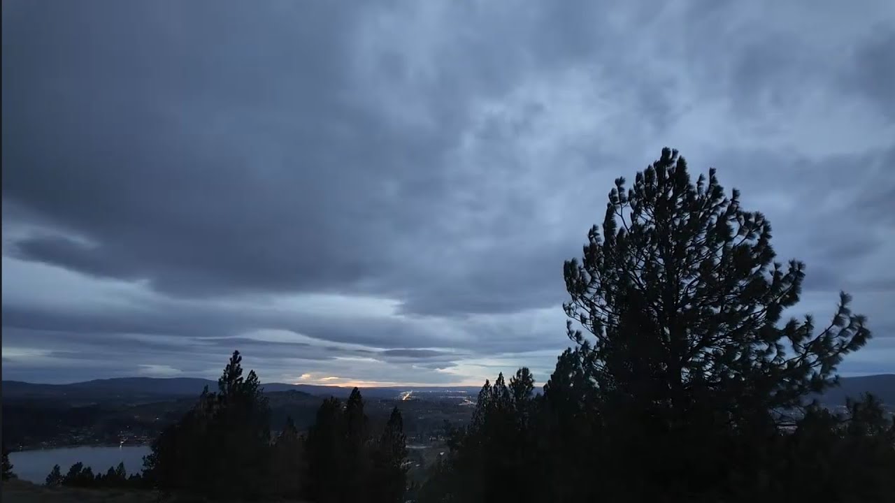 Windy Afternoon and Sunset Liberty Lake Cam Screensaver